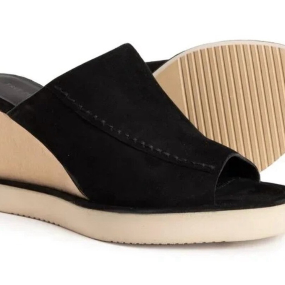 NEW Free People Running In Wedges Black Suede Sandals Size
8.5